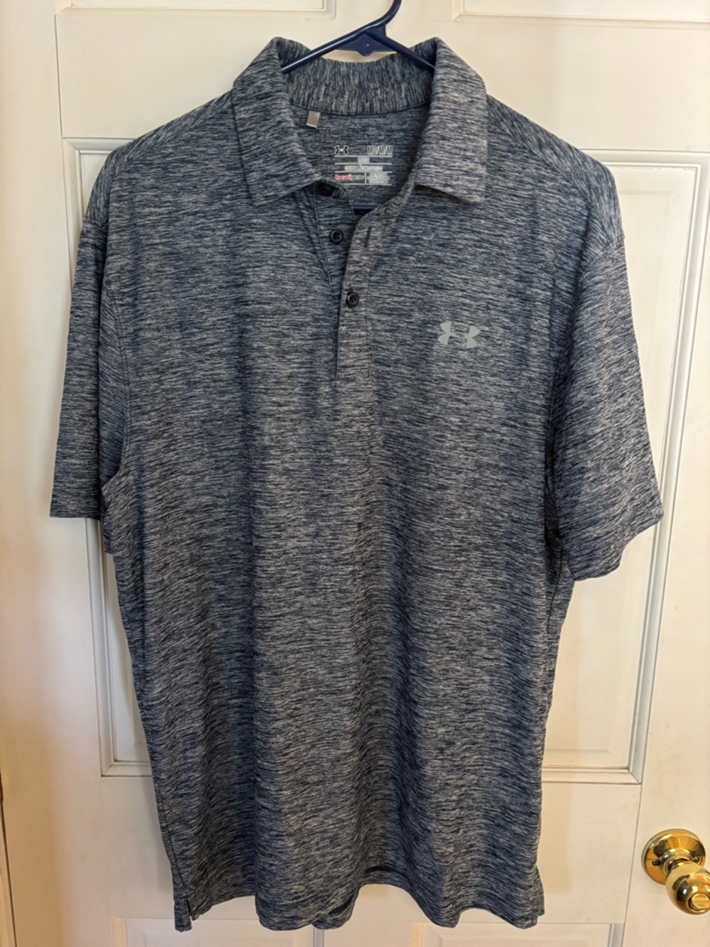 Under Armour Men’s Blue Heathered Performance Polo